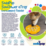 SodaPup Sunflower eTray Slow Feeder Dog Bowl Enrichment Features