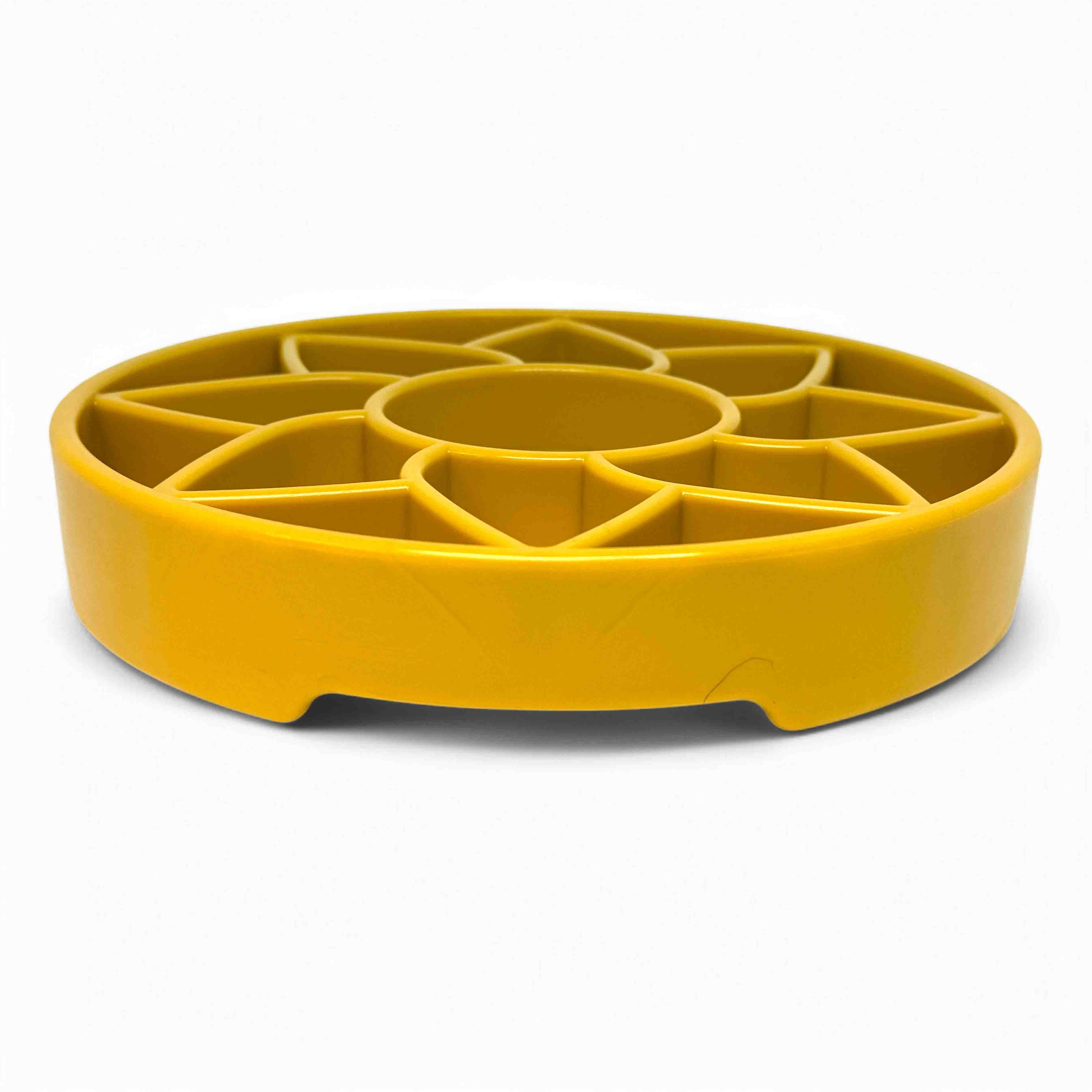 SodaPup Sunflower eTray Dog Slow Feeder Bowl Yellow