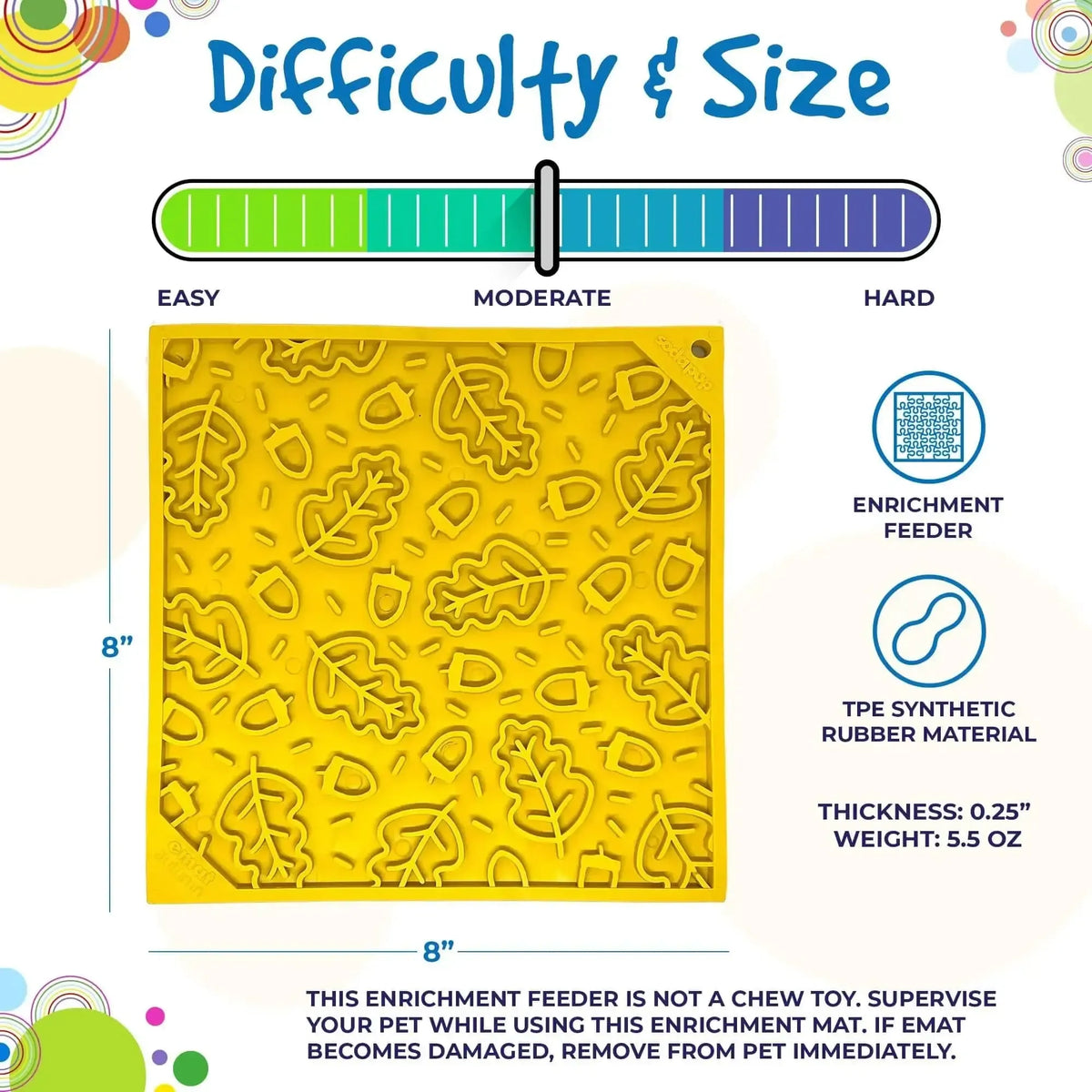 Autumn eMat (Large) Enrichment Lick Mat-Slow Feeder-Rover Pet Products