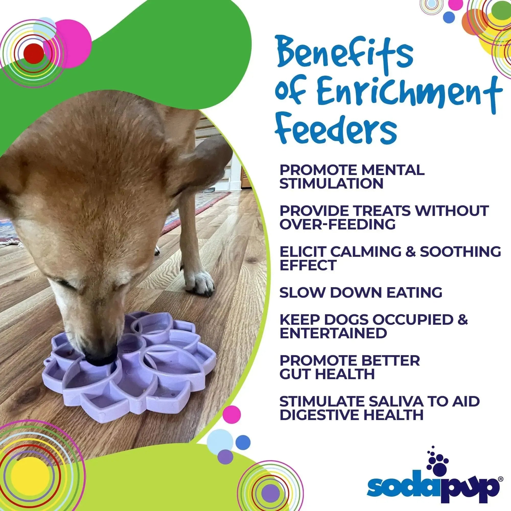 Softie Mandala + Suction Cups - eTray Slowfeeder eTray-Slow Feeder-Rover Pet Products