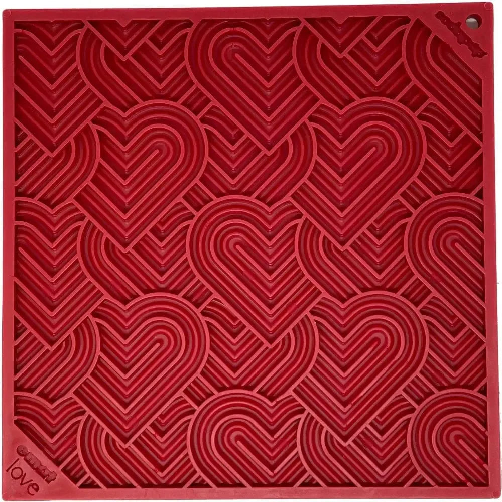 Heart Design "Love" eMat Enrichment Lick Mat-Slow Feeder-Rover Pet Products