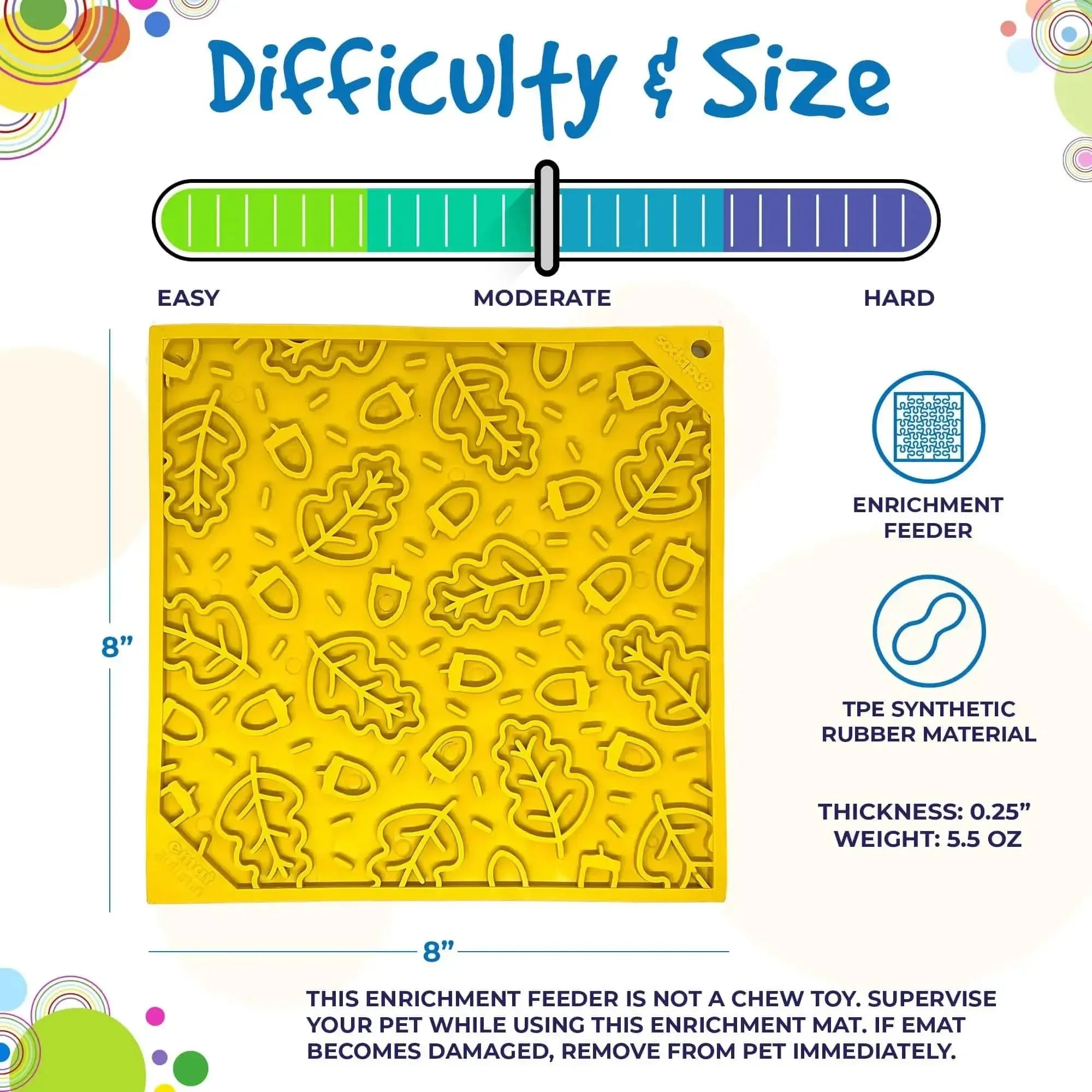 Autumn eMat (Large) Enrichment Lick Mat-Slow Feeder-Rover Pet Products