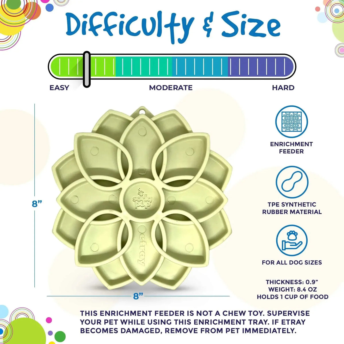 Softie Mandala + Suction Cups - eTray Slowfeeder eTray-Slow Feeder-Rover Pet Products