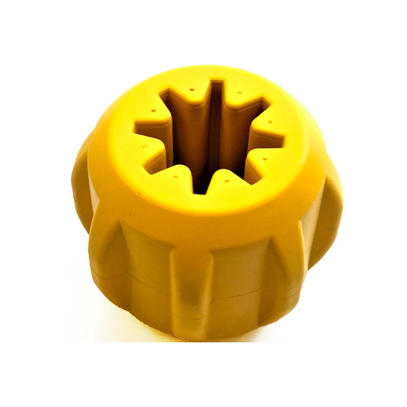 Yellow Gear Treat Pocket by Rover Pet Products and Sodapup Dog Toys