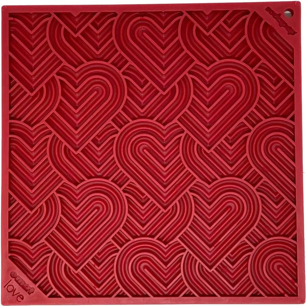 Heart Design "Love" eMat Enrichment Lick Mat-Slow Feeder-Rover Pet Products