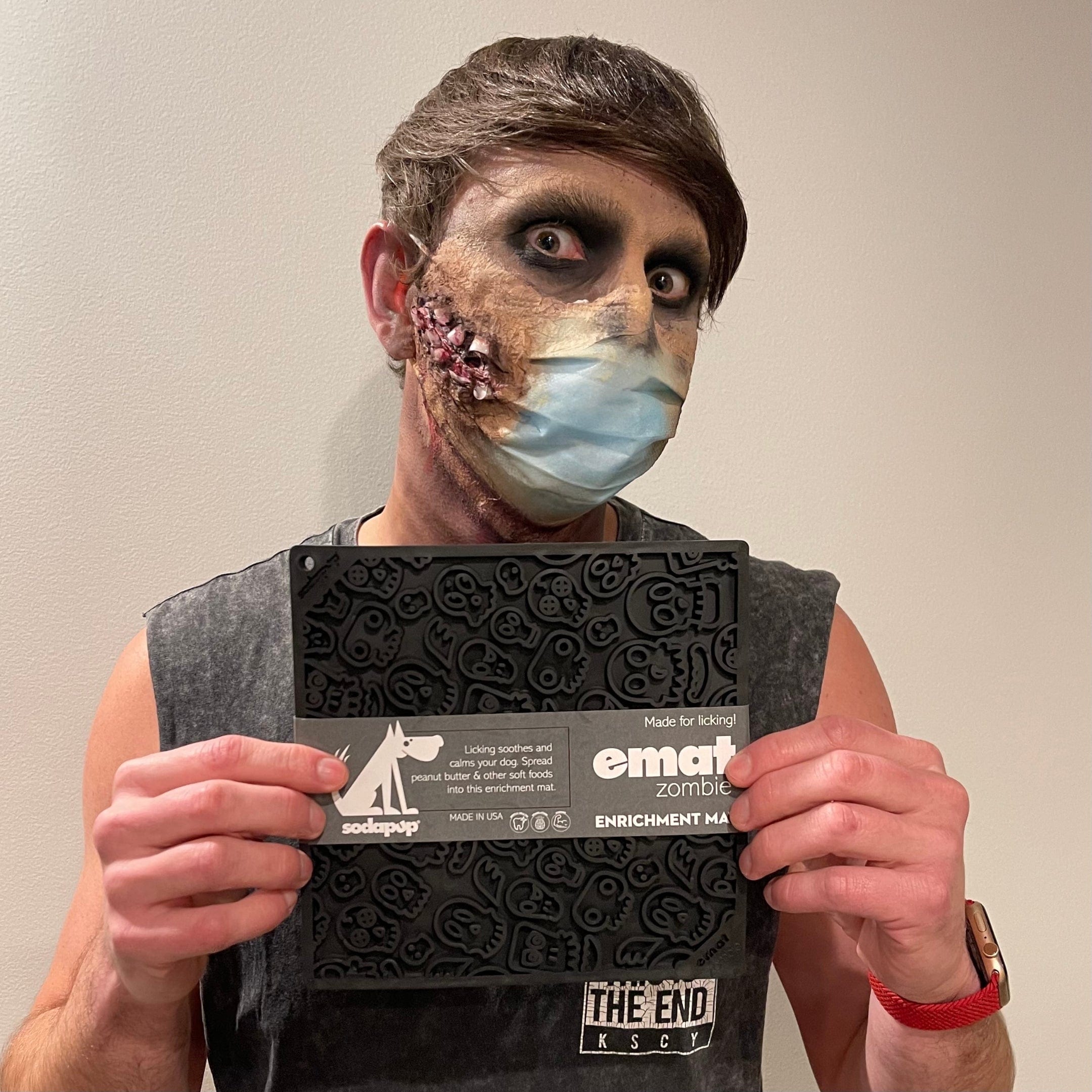 Zombie eMat Enrichment Lick Mat-Slow Feeder-Rover Pet Products